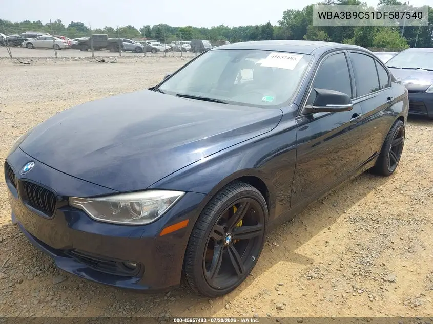 2013 BMW 335I xDrive VIN: WBA3B9C51DF587540 Lot: 45657483