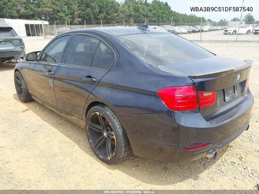 2013 BMW 335I xDrive VIN: WBA3B9C51DF587540 Lot: 45657483