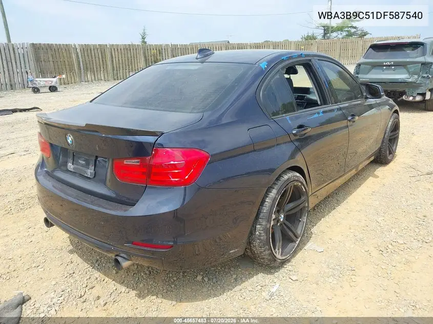 2013 BMW 335I xDrive VIN: WBA3B9C51DF587540 Lot: 45657483