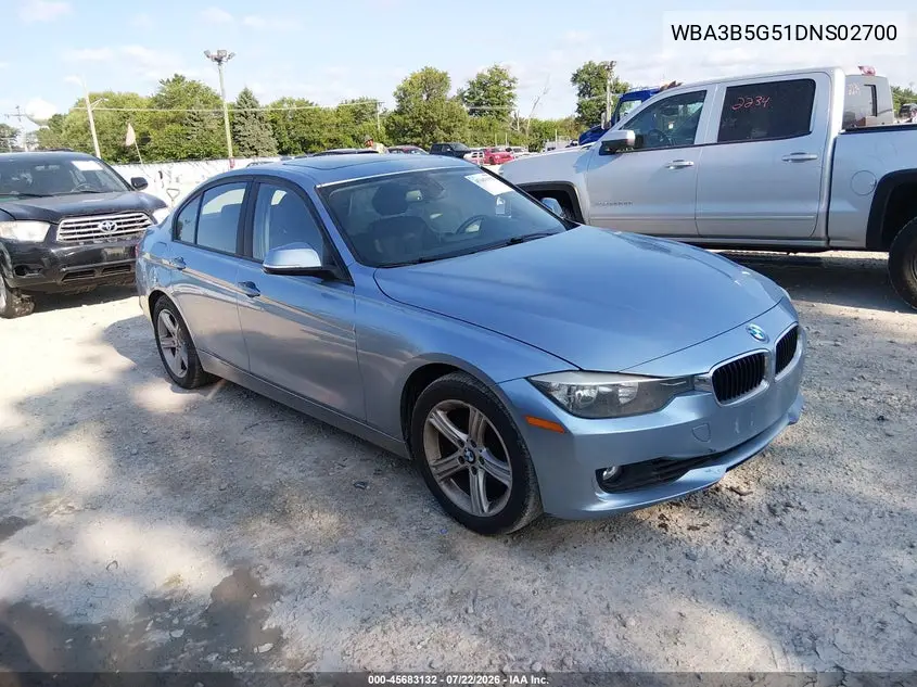 2013 BMW 328I xDrive VIN: WBA3B5G51DNS02700 Lot: 45683132
