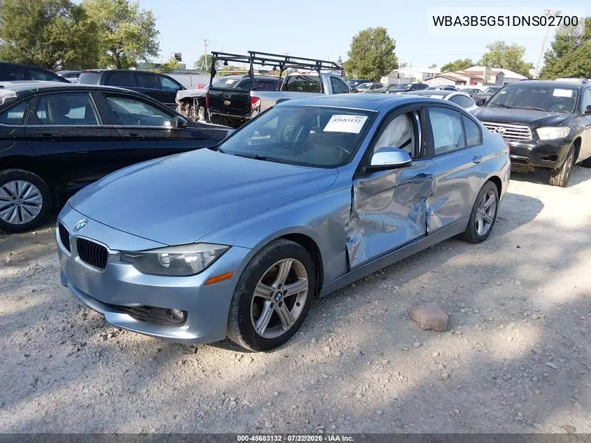 2013 BMW 328I xDrive VIN: WBA3B5G51DNS02700 Lot: 45683132