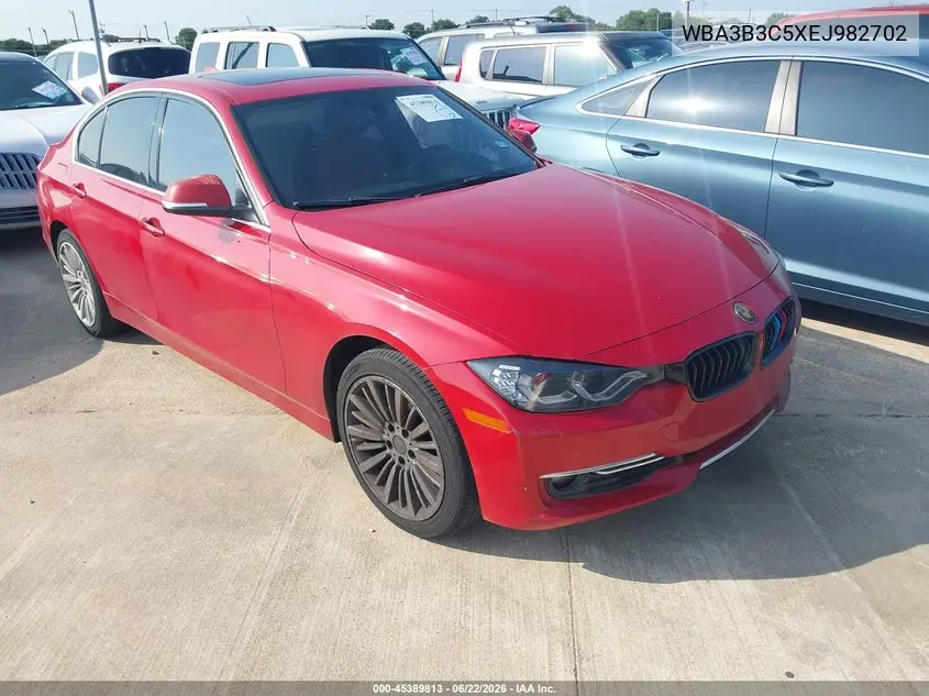 2014 BMW 328I xDrive VIN: WBA3B3C5XEJ982702 Lot: 45389813