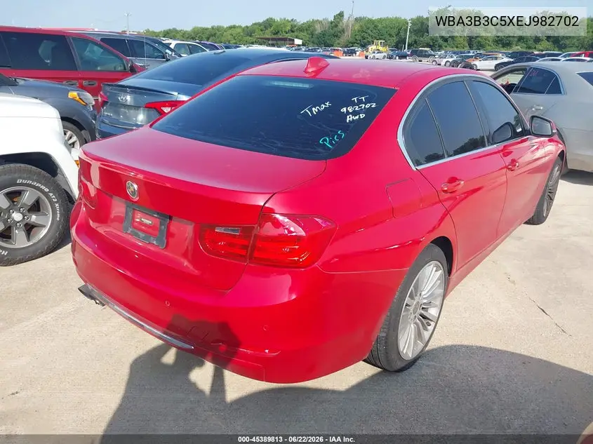 2014 BMW 328I xDrive VIN: WBA3B3C5XEJ982702 Lot: 45389813