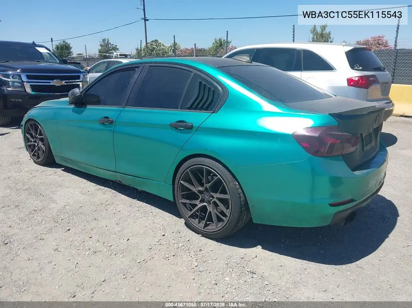 2014 BMW 328I VIN: WBA3C1C55EK115543 Lot: 45671050