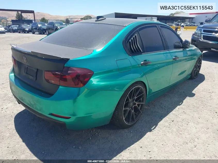 2014 BMW 328I VIN: WBA3C1C55EK115543 Lot: 45671050