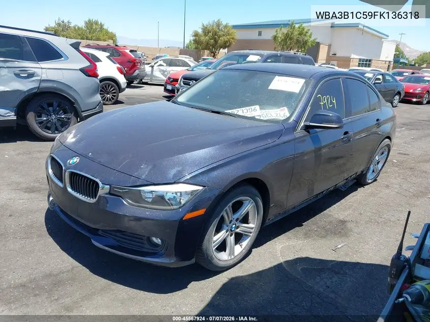2015 BMW 320I VIN: WBA3B1C59FK136318 Lot: 45567924