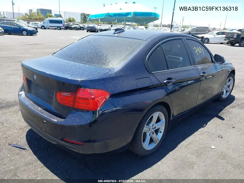 2015 BMW 320I VIN: WBA3B1C59FK136318 Lot: 45567924