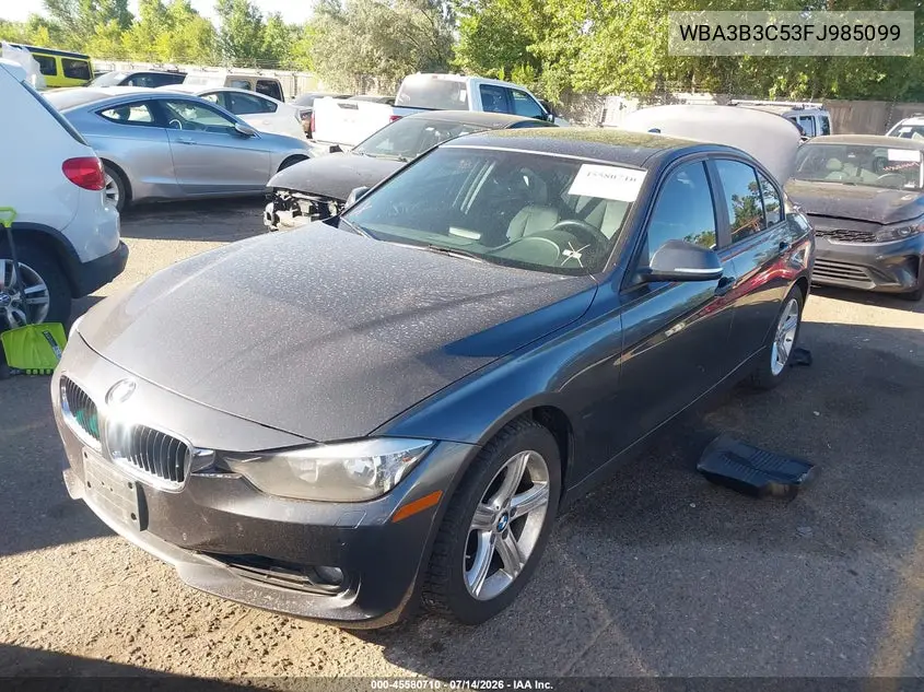 2015 BMW 328I xDrive VIN: WBA3B3C53FJ985099 Lot: 45580710