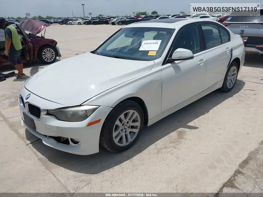 2015 BMW 328I xDrive VIN: WBA3B5G53FNS17119 Lot: 45642440