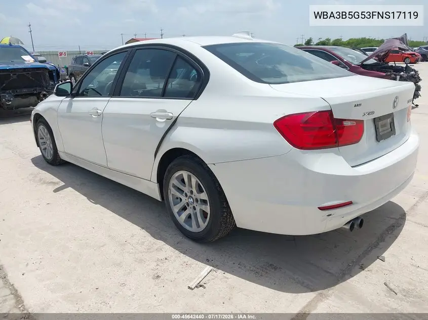 2015 BMW 328I xDrive VIN: WBA3B5G53FNS17119 Lot: 45642440