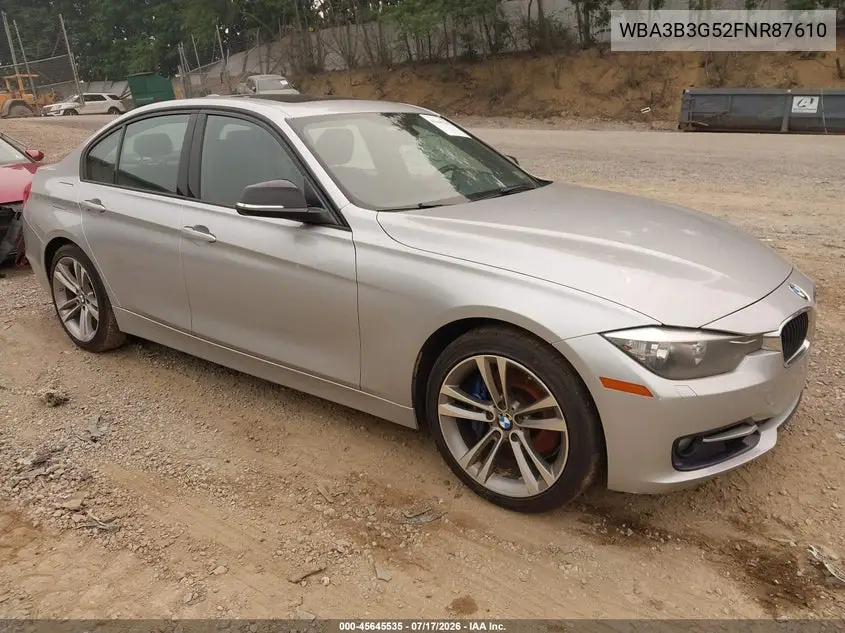 2015 BMW 328I xDrive VIN: WBA3B3G52FNR87610 Lot: 45645535