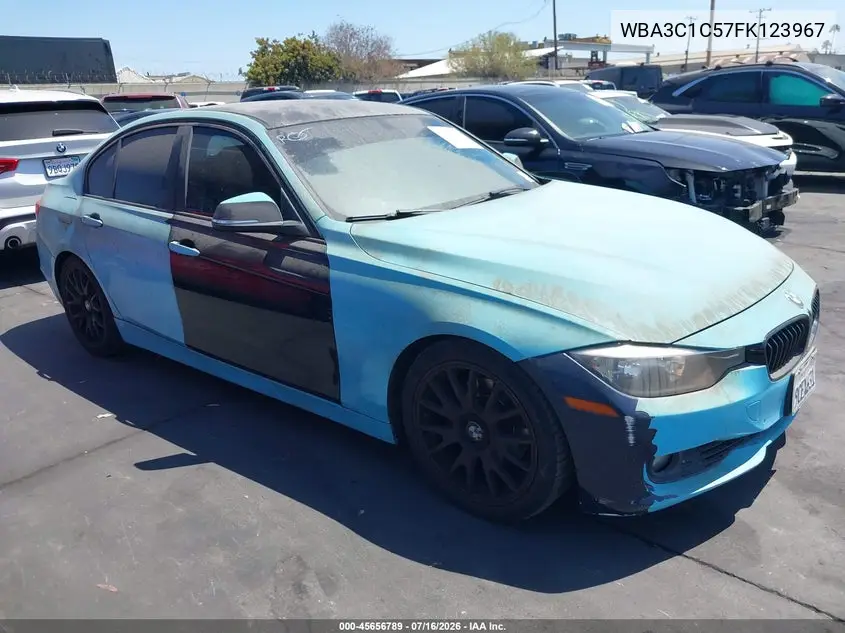 2015 BMW 328I VIN: WBA3C1C57FK123967 Lot: 45656789