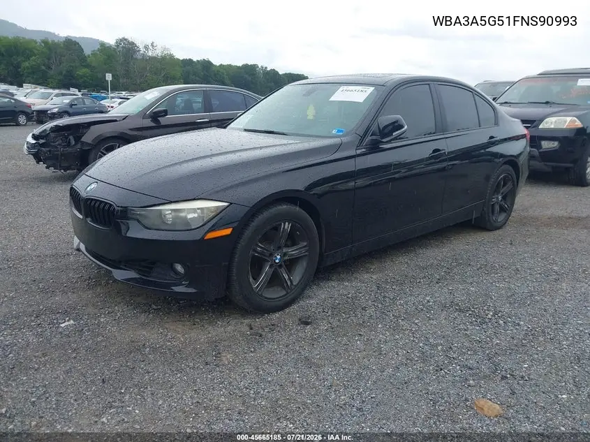 2015 BMW 328I VIN: WBA3A5G51FNS90993 Lot: 45665185