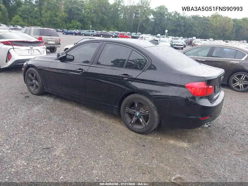 2015 BMW 328I VIN: WBA3A5G51FNS90993 Lot: 45665185