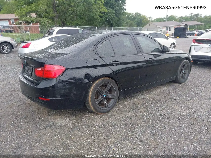 2015 BMW 328I VIN: WBA3A5G51FNS90993 Lot: 45665185