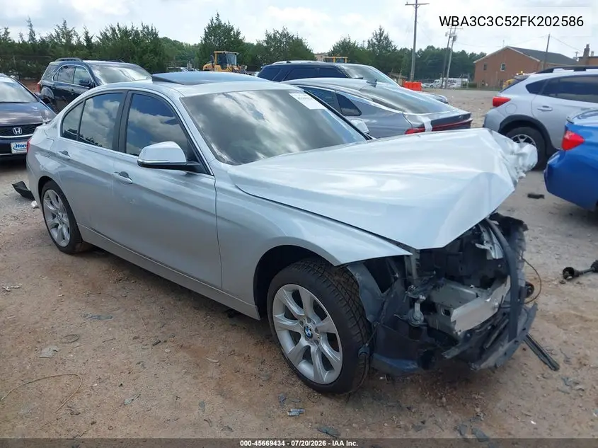 2015 BMW 320I xDrive VIN: WBA3C3C52FK202586 Lot: 45669434