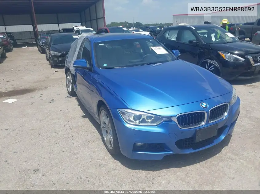 2015 BMW 328I xDrive VIN: WBA3B3G52FNR88692 Lot: 45673644