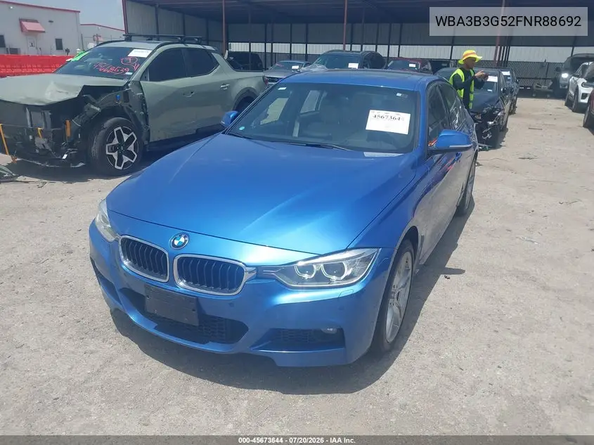 2015 BMW 328I xDrive VIN: WBA3B3G52FNR88692 Lot: 45673644