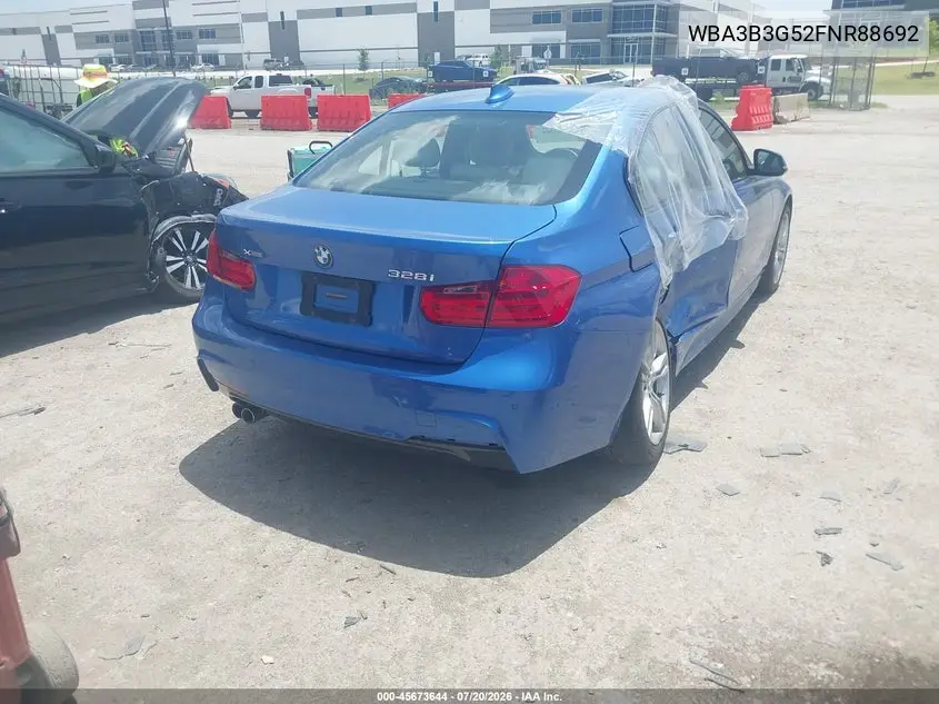 2015 BMW 328I xDrive VIN: WBA3B3G52FNR88692 Lot: 45673644