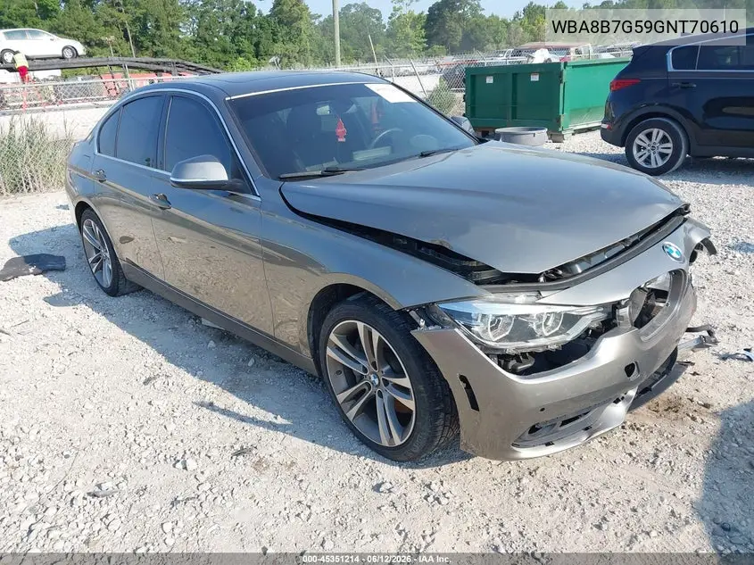 2016 BMW 340I xDrive VIN: WBA8B7G59GNT70610 Lot: 45351214