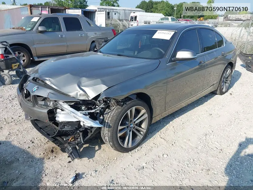 2016 BMW 340I xDrive VIN: WBA8B7G59GNT70610 Lot: 45351214