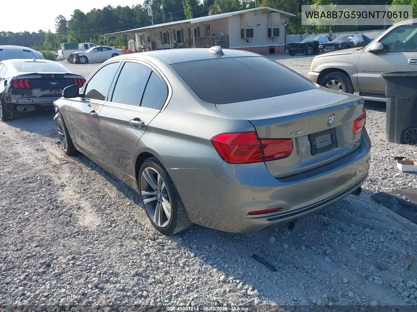 2016 BMW 340I xDrive VIN: WBA8B7G59GNT70610 Lot: 45351214