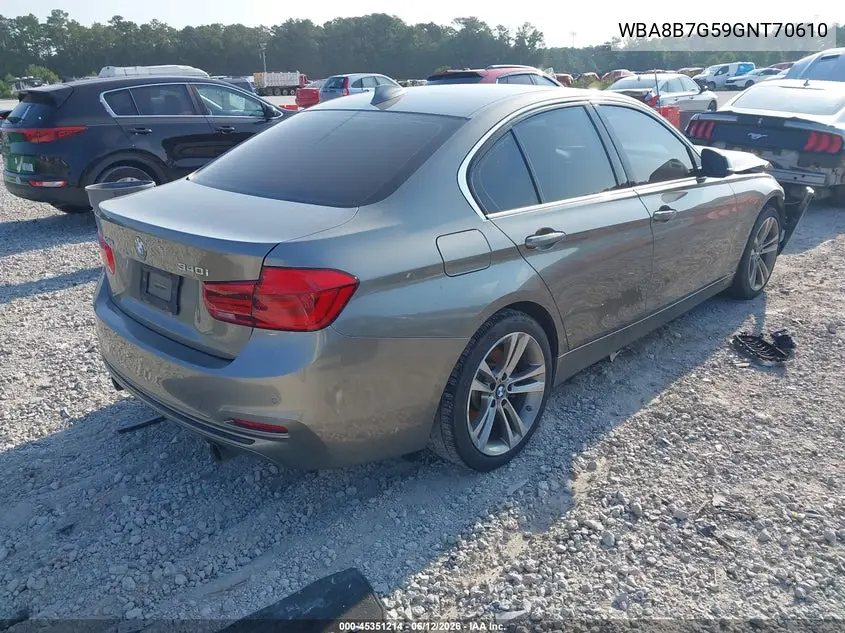 2016 BMW 340I xDrive VIN: WBA8B7G59GNT70610 Lot: 45351214