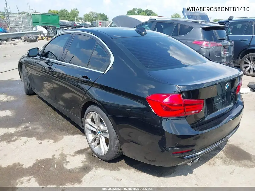 2016 BMW 328I VIN: WBA8E9G58GNT81410 Lot: 45554859