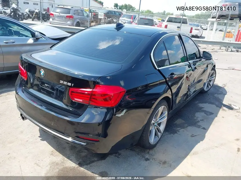2016 BMW 328I VIN: WBA8E9G58GNT81410 Lot: 45554859