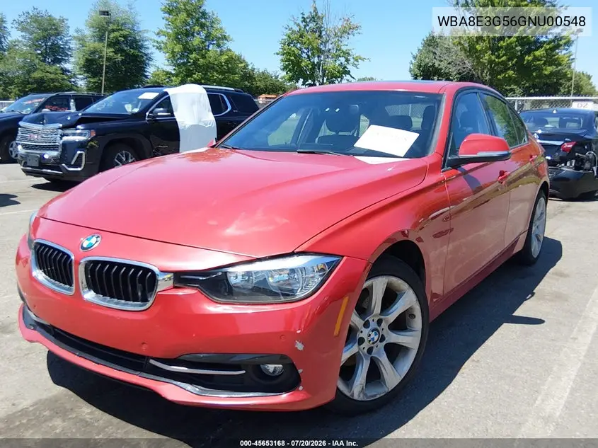 2016 BMW 328I xDrive VIN: WBA8E3G56GNU00548 Lot: 45653168