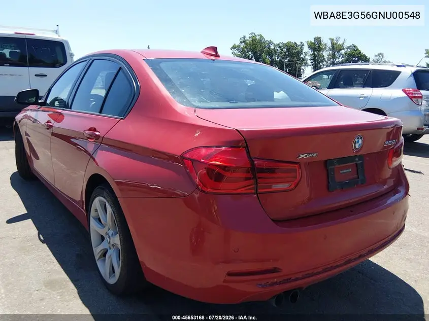 2016 BMW 328I xDrive VIN: WBA8E3G56GNU00548 Lot: 45653168