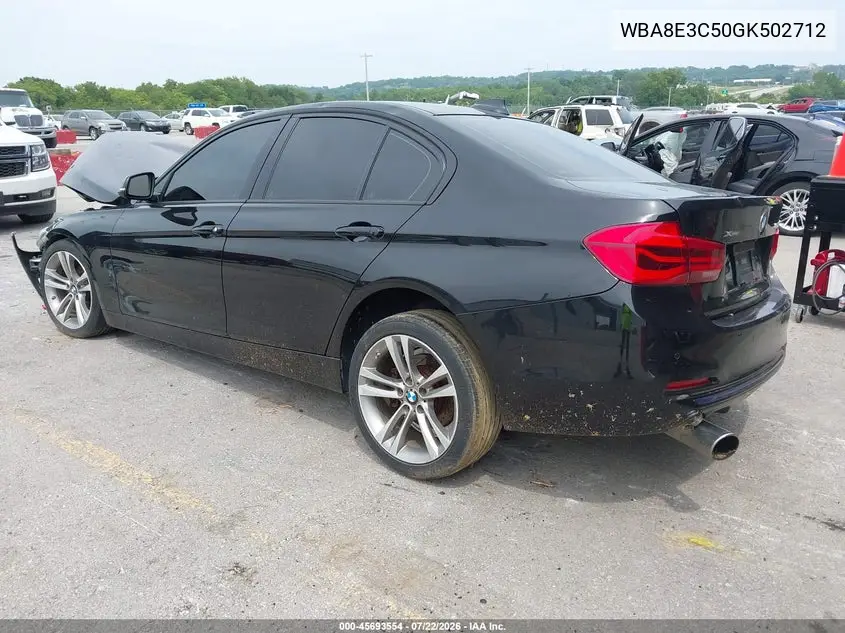 2016 BMW 328I xDrive VIN: WBA8E3C50GK502712 Lot: 45693554