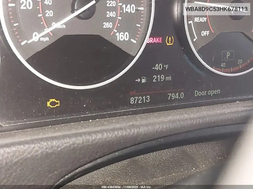 WBA8D9C53HK678113 2017 BMW 330I xDrive