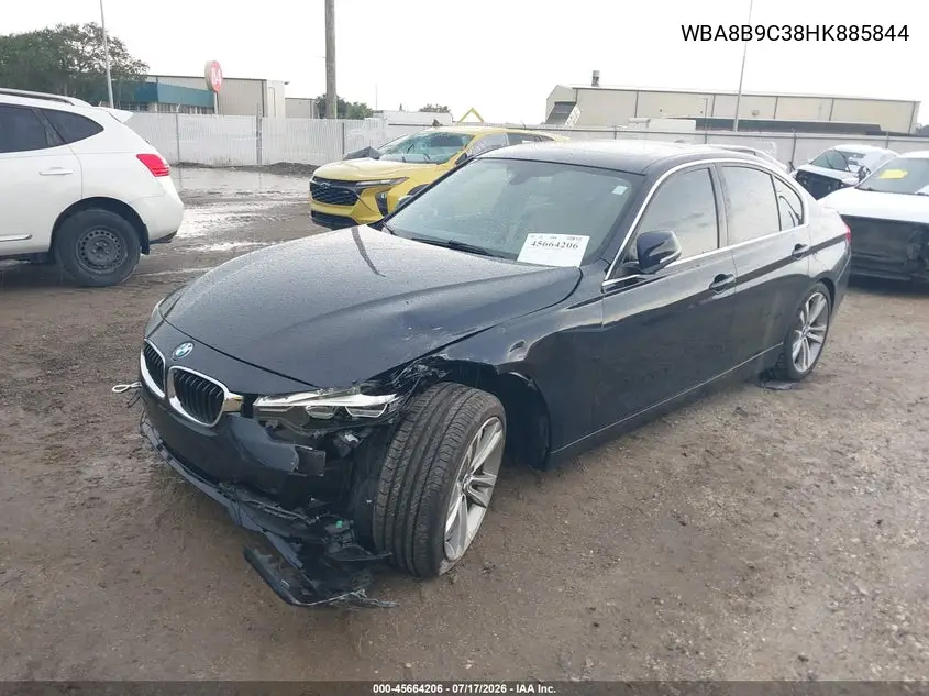 2017 BMW 330I VIN: WBA8B9C38HK885844 Lot: 45664206