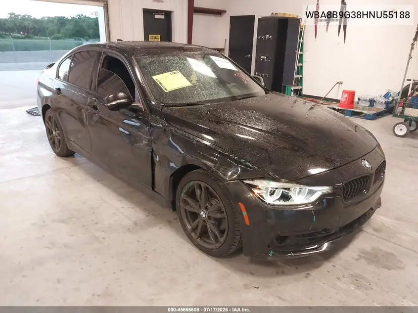 2017 BMW 3 Series 330I VIN: WBA8B9G38HNU55188 Lot: 45666608