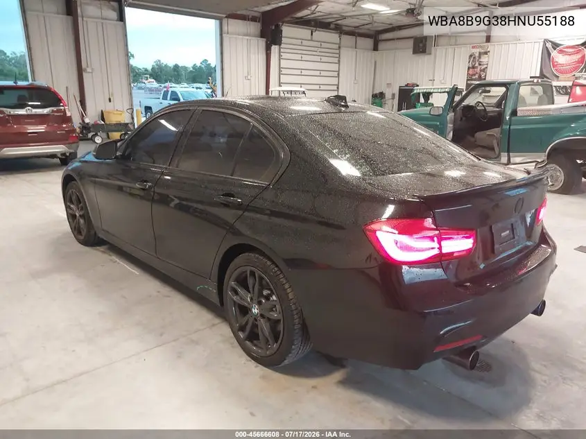 2017 BMW 3 Series 330I VIN: WBA8B9G38HNU55188 Lot: 45666608