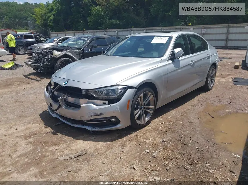 2017 BMW 330I VIN: WBA8B9C57HK884587 Lot: 45679914