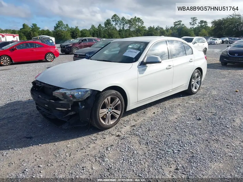 2017 BMW 330I VIN: WBA8B9G57HNU51764 Lot: 45683546