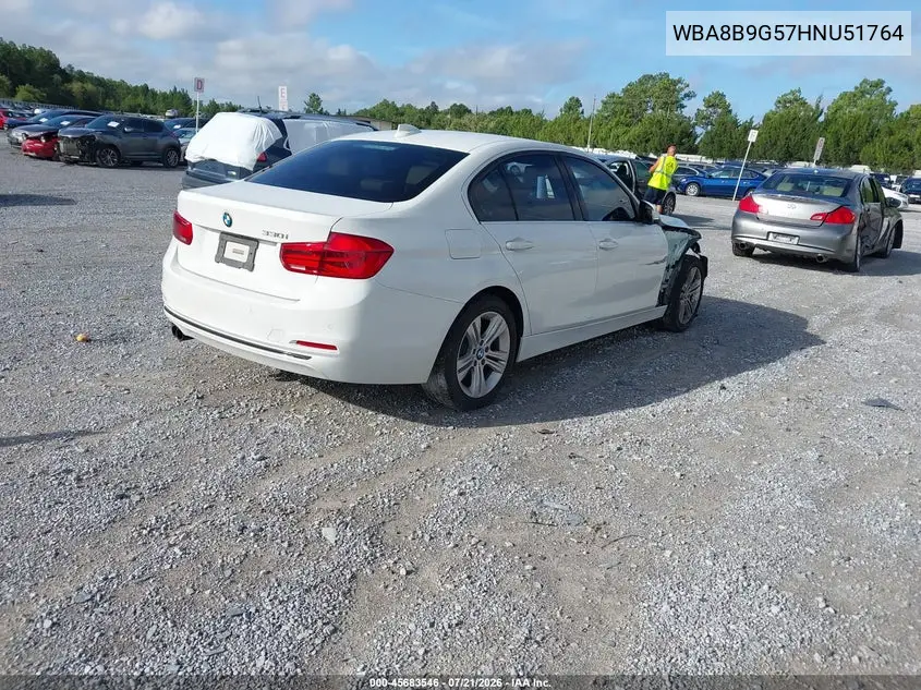 2017 BMW 330I VIN: WBA8B9G57HNU51764 Lot: 45683546