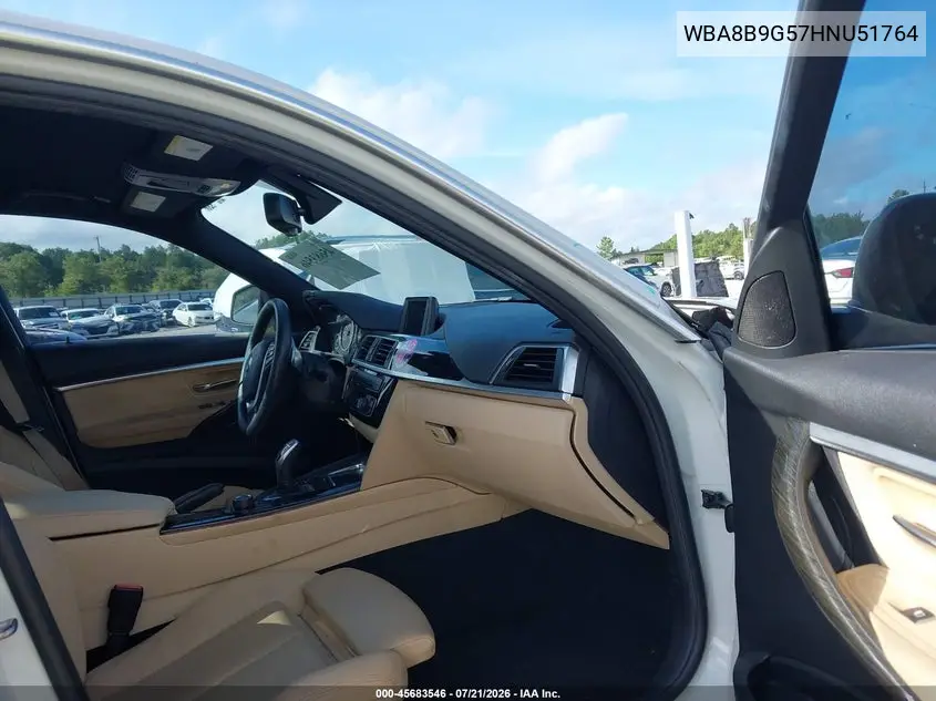 2017 BMW 330I VIN: WBA8B9G57HNU51764 Lot: 45683546