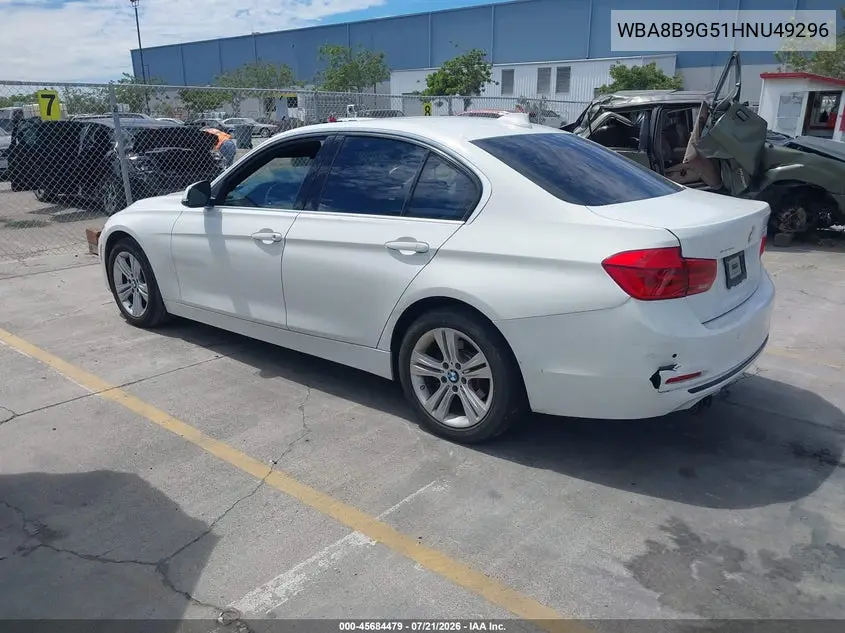 2017 BMW 3 Series 330I VIN: WBA8B9G51HNU49296 Lot: 45684479