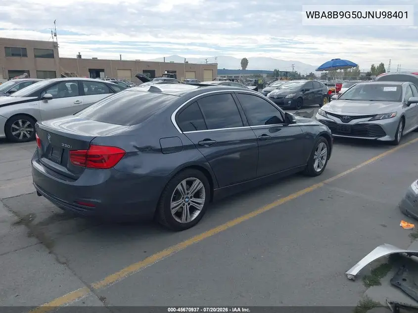 2018 BMW 330I VIN: WBA8B9G50JNU98401 Lot: 45670937