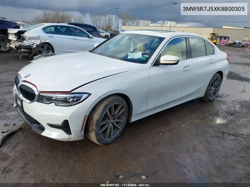 3MW5R7J5XK8B00305 2019 BMW 330I xDrive