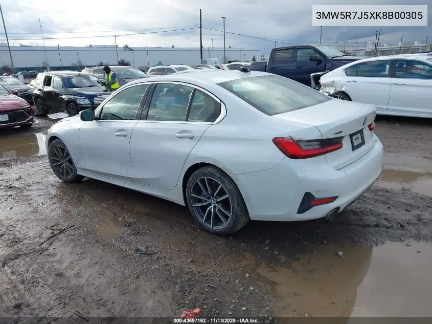 3MW5R7J5XK8B00305 2019 BMW 330I xDrive