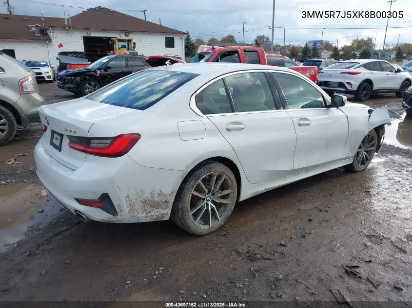 3MW5R7J5XK8B00305 2019 BMW 330I xDrive