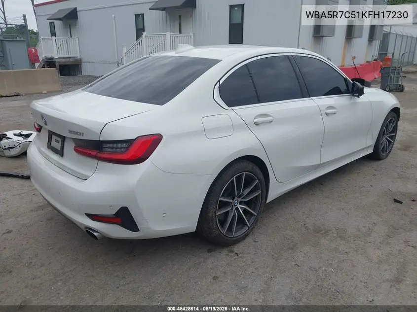 2019 BMW 330I xDrive VIN: WBA5R7C51KFH17230 Lot: 45428614