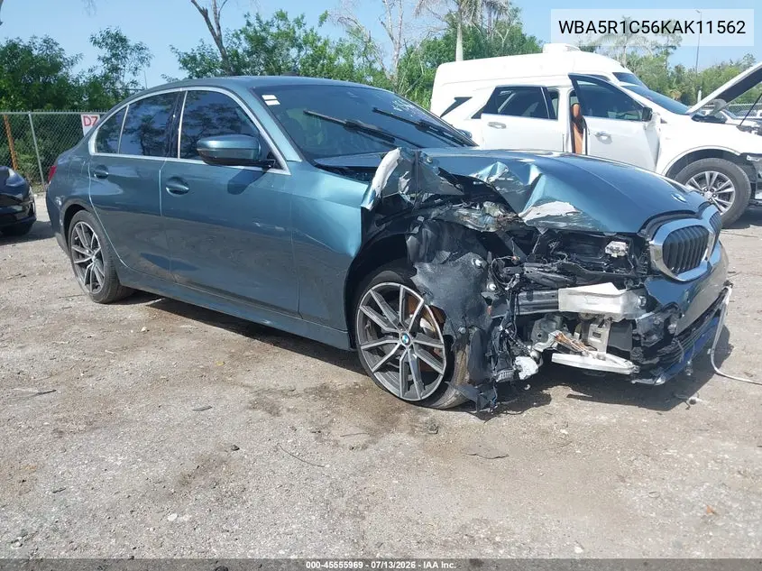 2019 BMW 330I VIN: WBA5R1C56KAK11562 Lot: 45555969