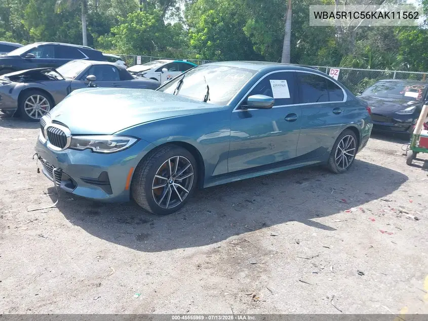 2019 BMW 330I VIN: WBA5R1C56KAK11562 Lot: 45555969