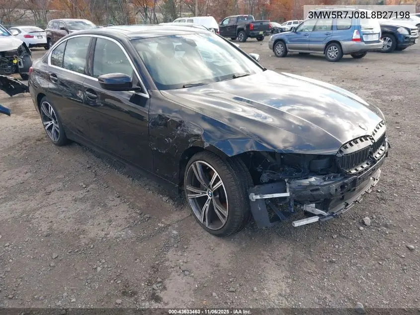 3MW5R7J08L8B27198 2020 BMW 330I xDrive
