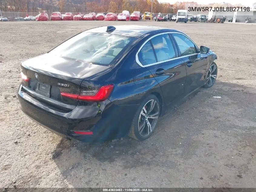 3MW5R7J08L8B27198 2020 BMW 330I xDrive
